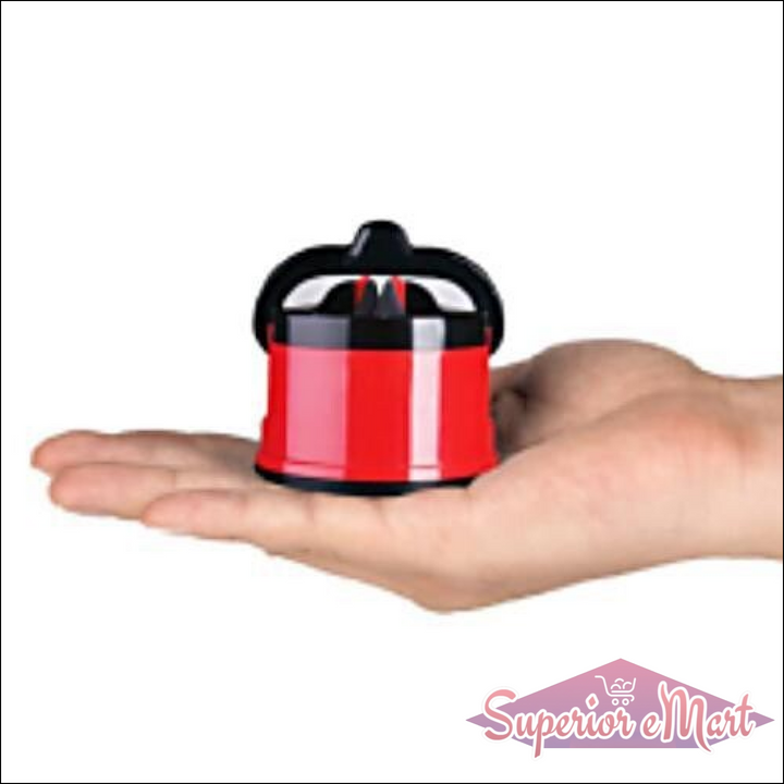 Compact manual kitchen knife sharpener with a sleek design, perfect for quick blade maintenance