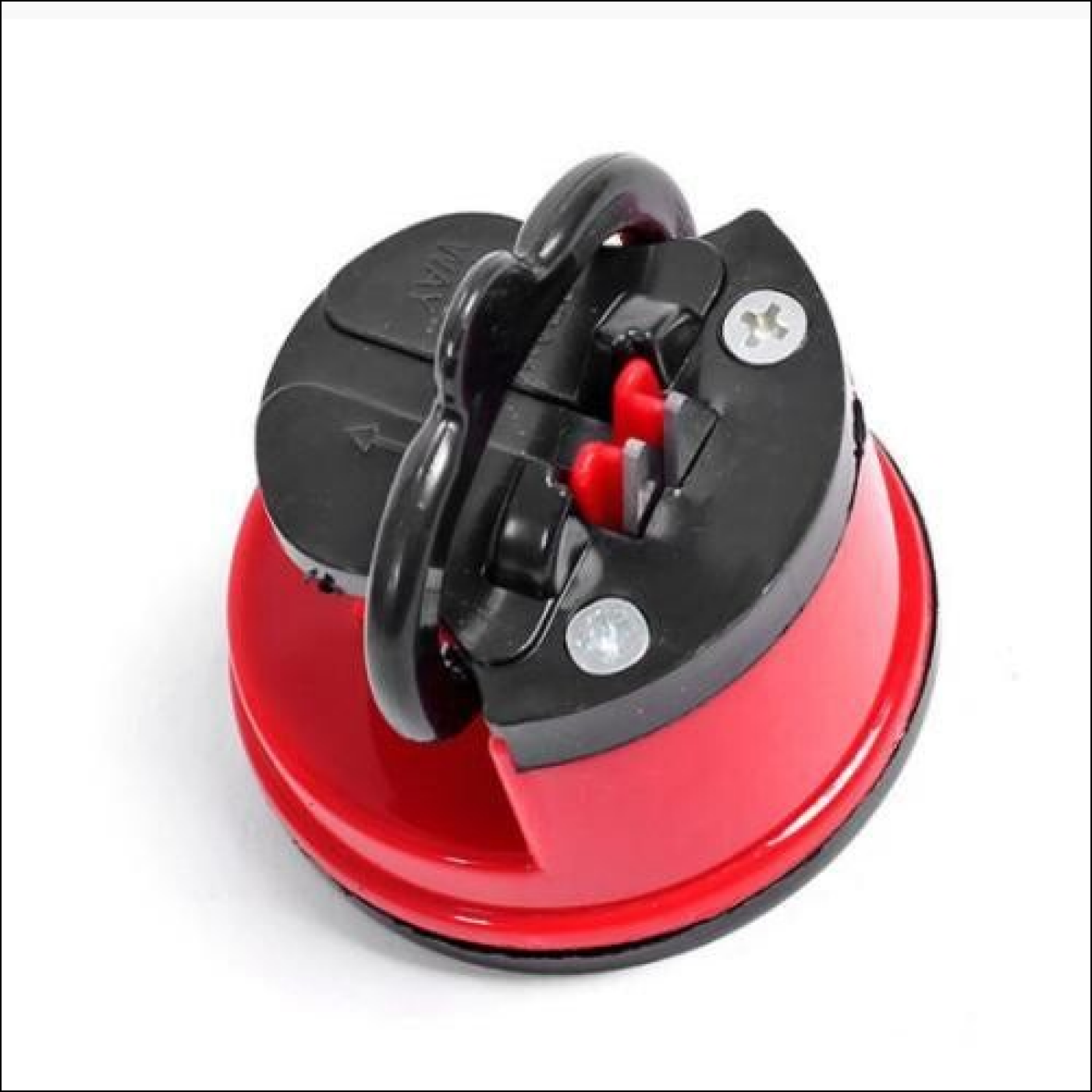Manual kitchen knife sharpener with a suction base for stable and effective sharpening