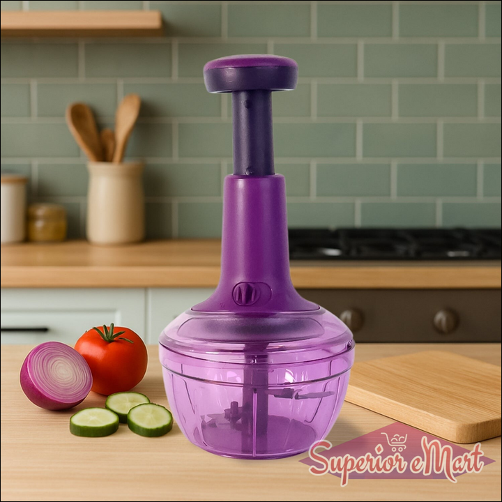 Manual Push Vegetable Chopper 650 Ml - (1 Pc) - Superior eMart
