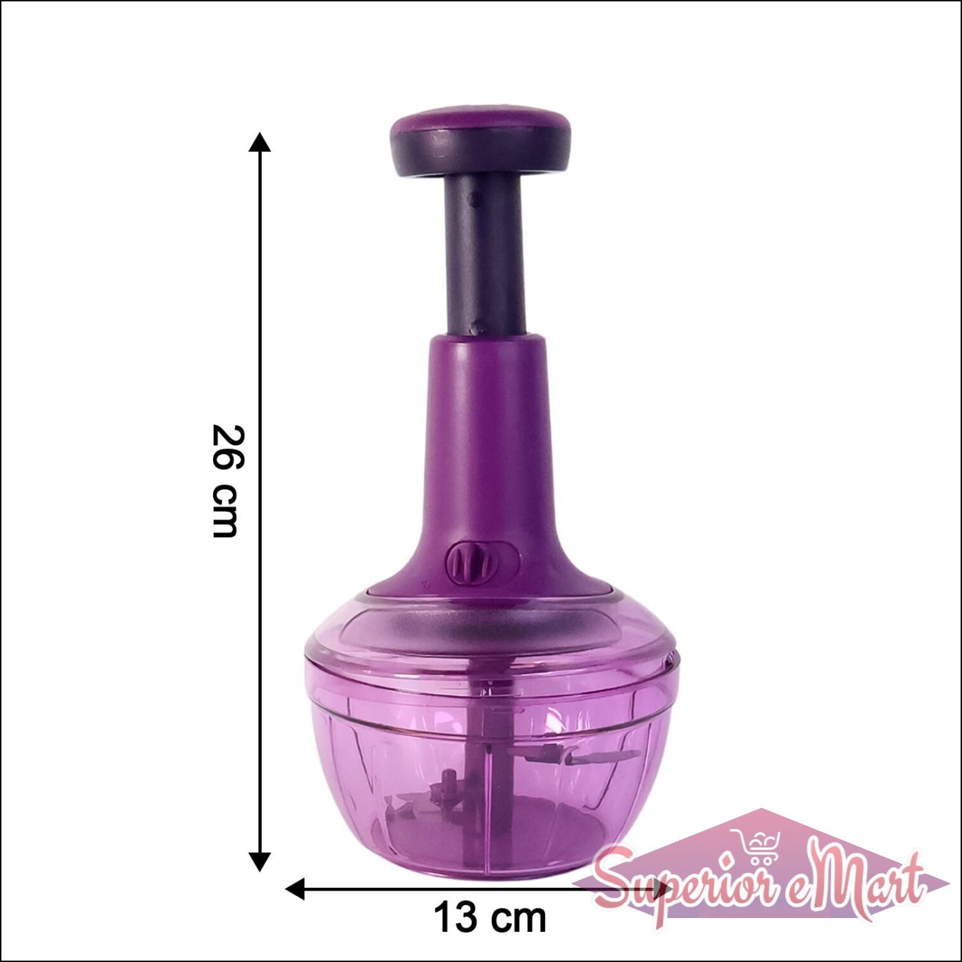 Manual Push Vegetable Chopper 650 Ml - (1 Pc) - Superior eMart