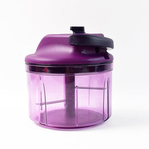 Purple manual vegetable chopper by Superior eMart with easy-to-use pull mechanism for quick food prep