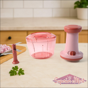 Superior eMart manual vegetable chopper with easy-grip handle and transparent container for effortless food prep