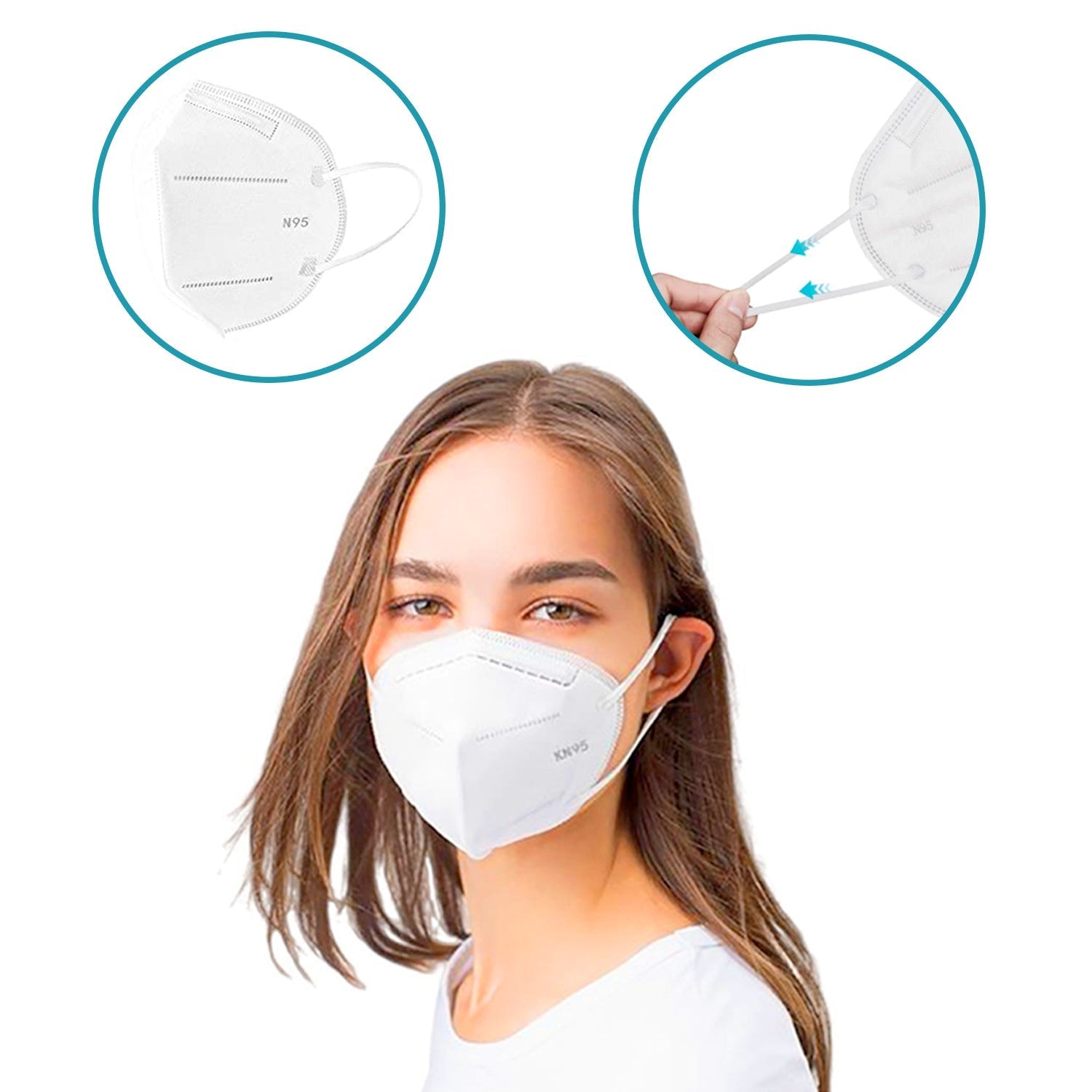 N95 Anti Pollution / Virus Face Mask (10 Pcs Set) - 8491_n95_mask_10pc_set