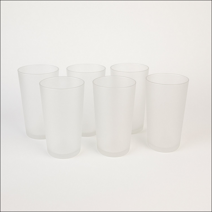 Matt Finish Glass Tumbler Set (Approx 300ml  6 Pc) - Superior eMart