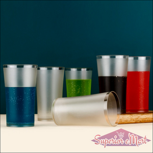 Matt Finish Glass Tumbler Set (Approx 300ml  6 Pc) - Superior eMart
