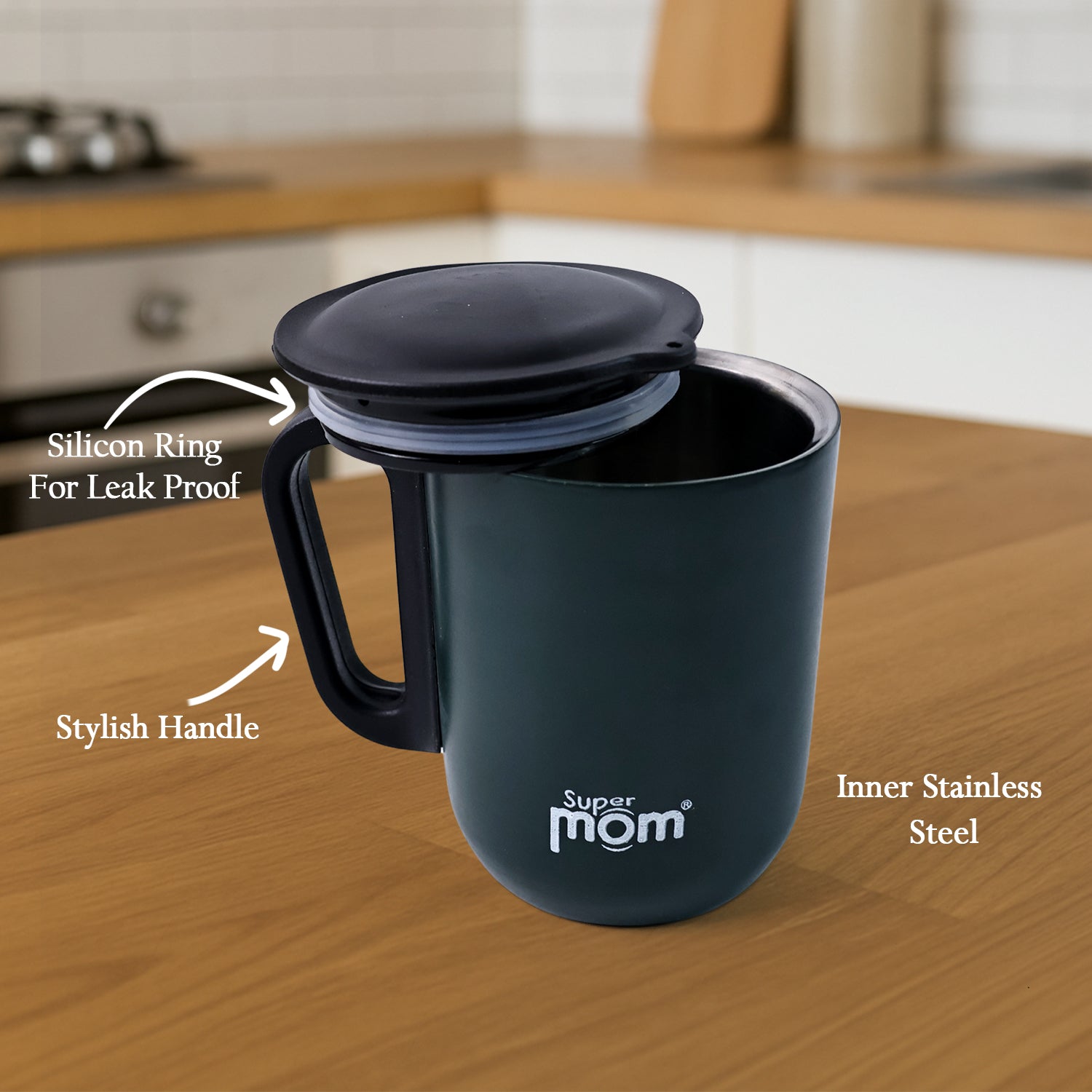 Insulated Mug With Lid Approx 300ml (1 Pc)