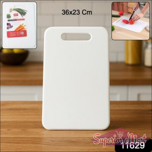 Superior eMart medium chopping board in white, 36x23 cm for everyday kitchen use