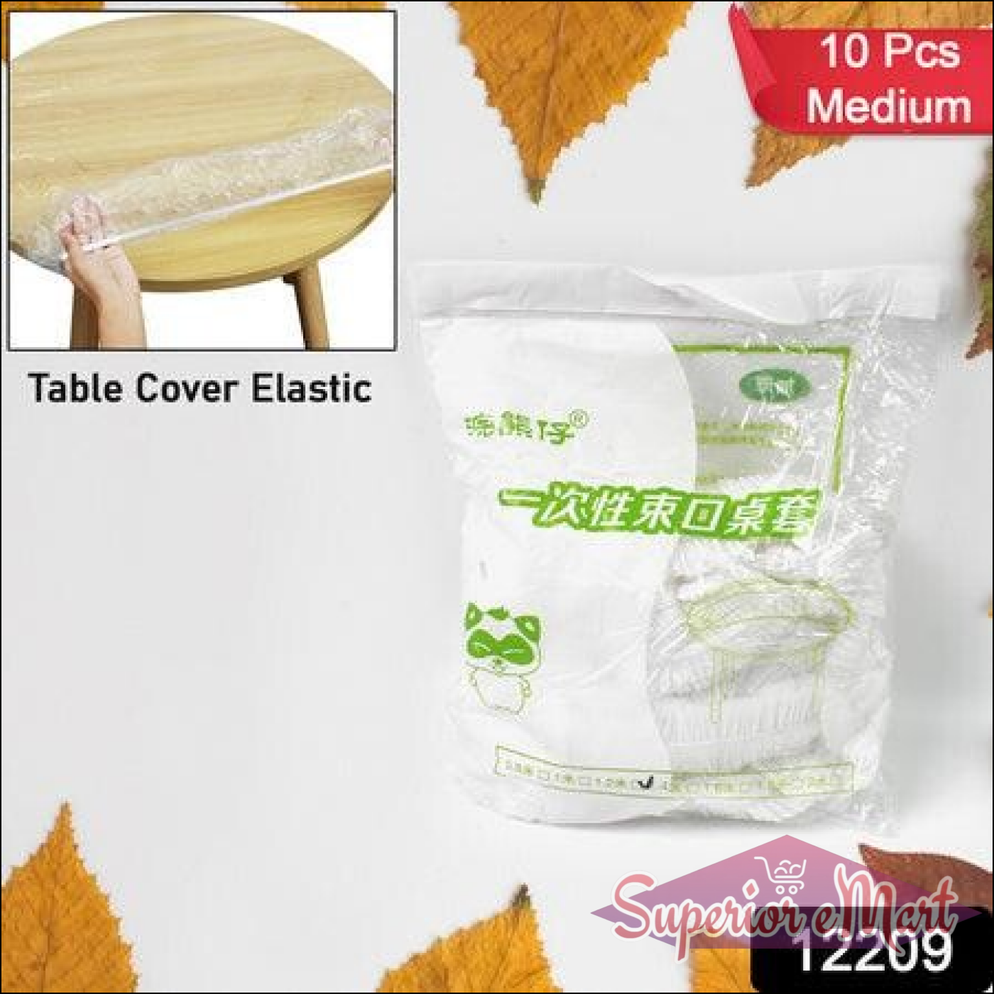 Elastic table cover bags set of 10 for easy table protection during meals and events