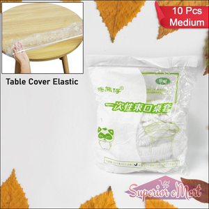 Elastic table cover bags set for easy protection and coverage of tables, 10 pieces included