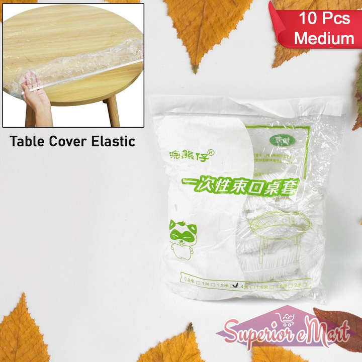 Elastic table cover bags set for easy protection and coverage of tables, 10 pieces included