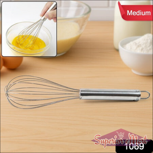 Medium Stainless Steel Balloon Whisk (24cm  1 Pc) - Superior eMart