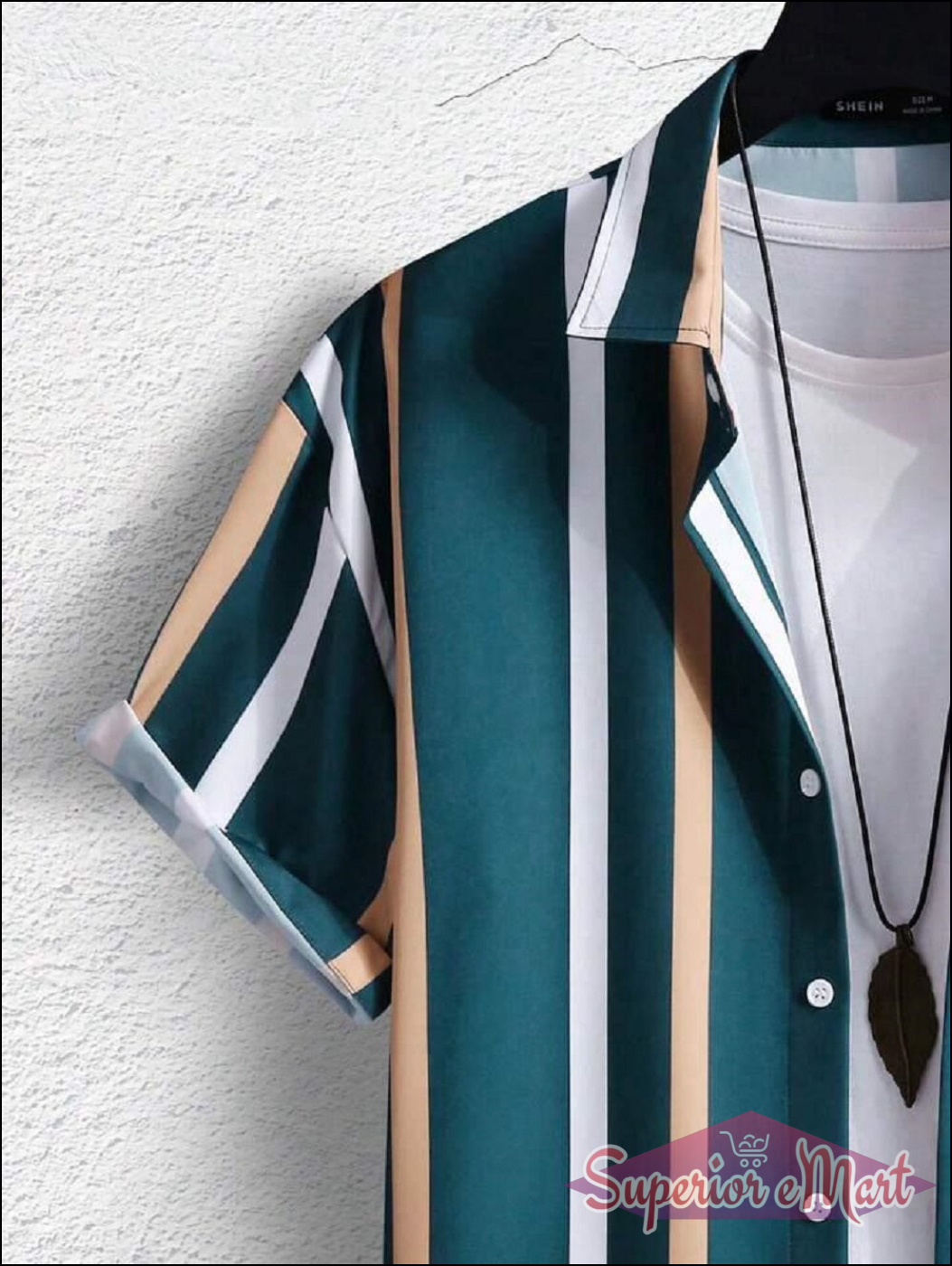 Men Regular Fit Striped Spread Collar Casual Shirt 5