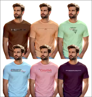 Mens 3 Combo T-shirt - Random Color.