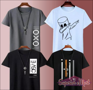 Men's Classic Round Neck T-Shirt Pack Of 4 Pcs.