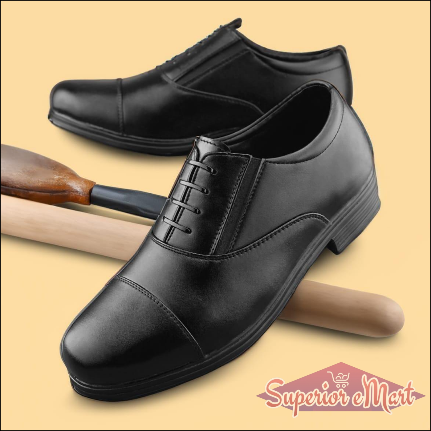 Men's smart formal shoes – Black - Superior eMart