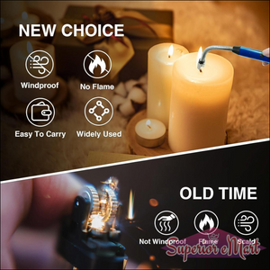 Rechargeable electric arc lighter designed for candles features windproof technology and easy portability