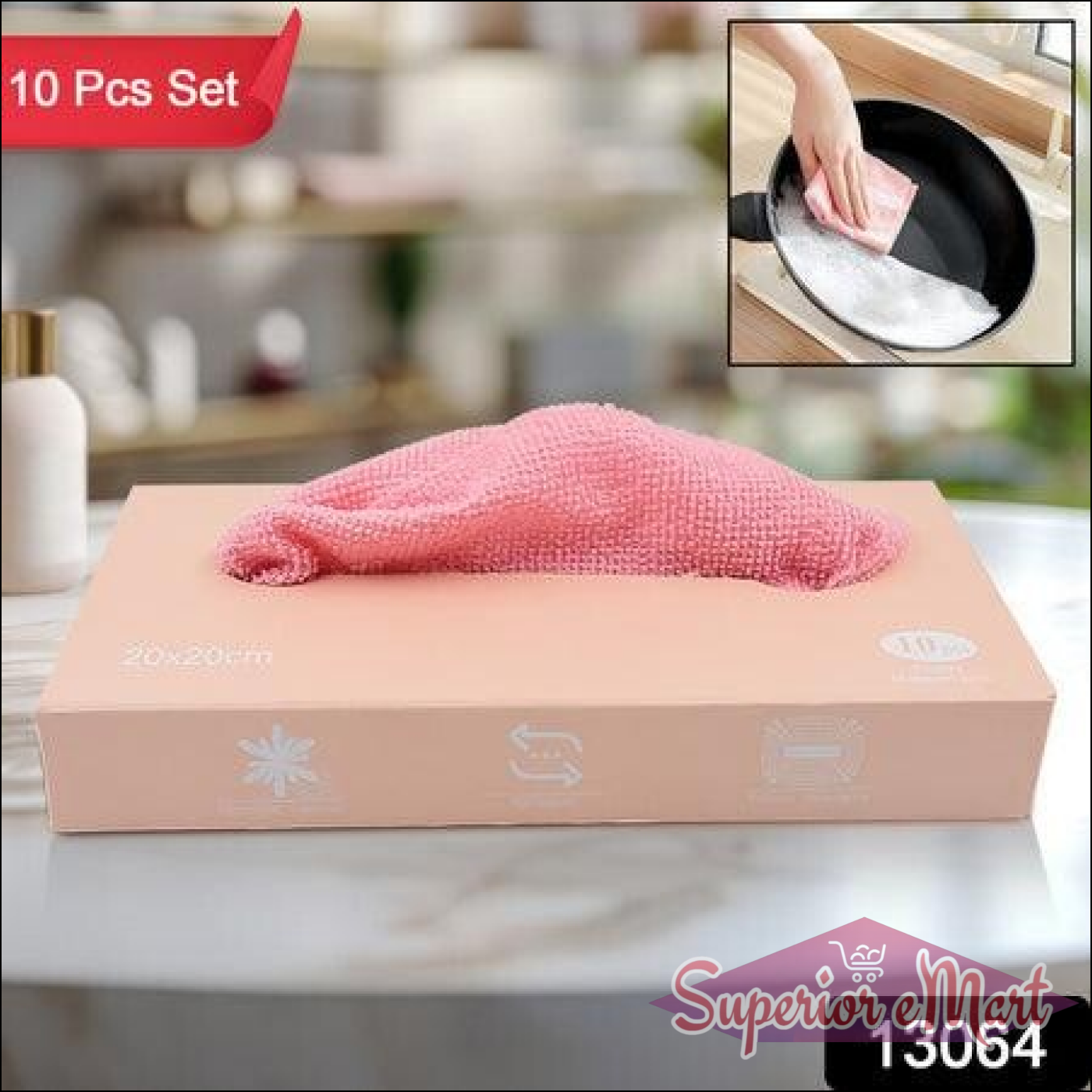Microfiber Cleaning Cloth With Box Magic Wipe (10 Pcs Set) - Superior eMart