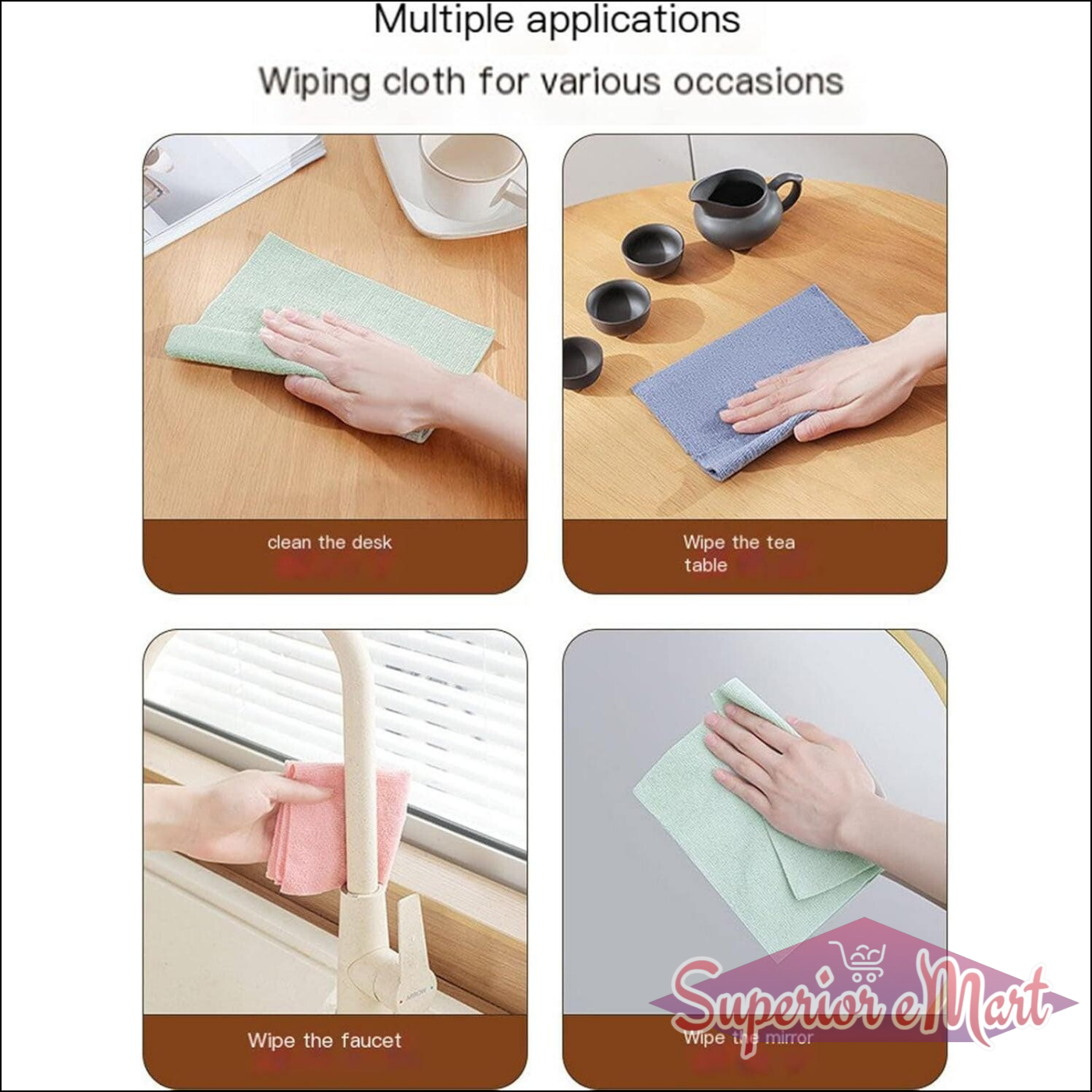Microfiber Cleaning Cloth With Box Magic Wipe (10 Pcs Set) - Superior eMart