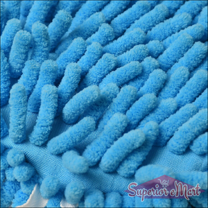 Blue microfiber cleaning duster with soft, fluffy bristles for effective dusting and cleaning