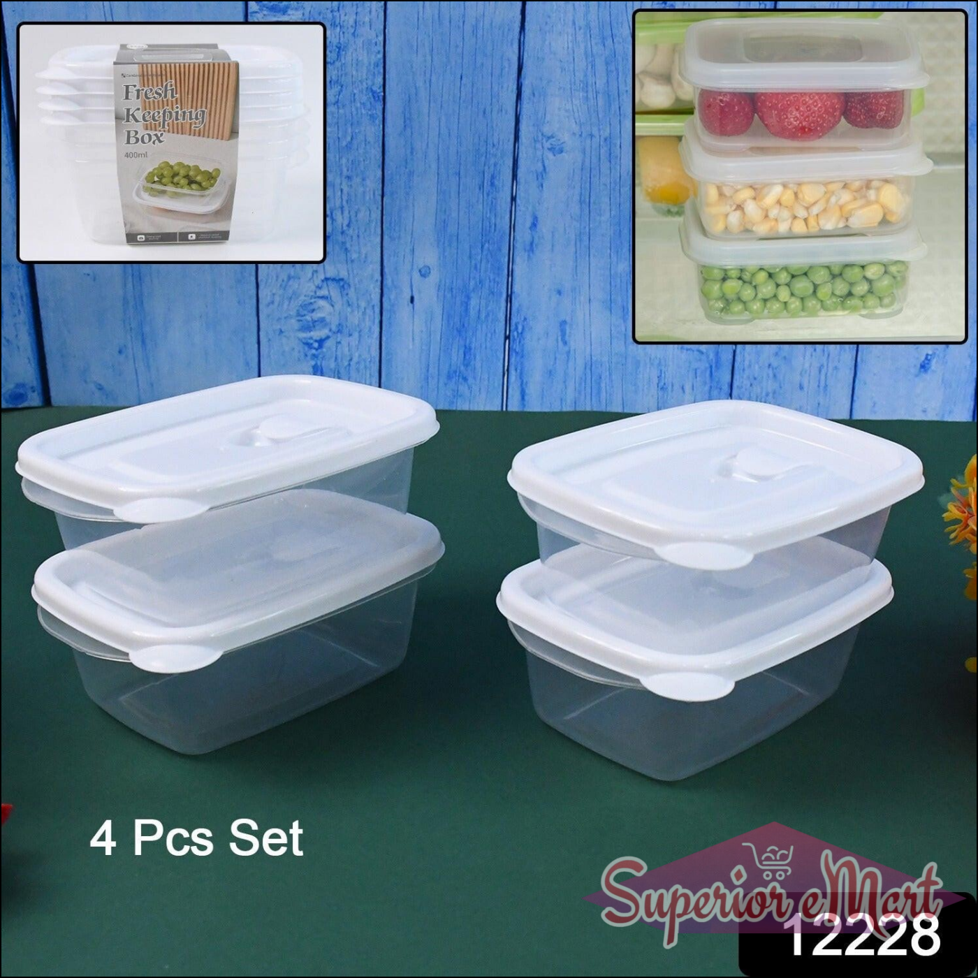 Microwave Safe Food Containers 4-Piece Set - Superior eMart