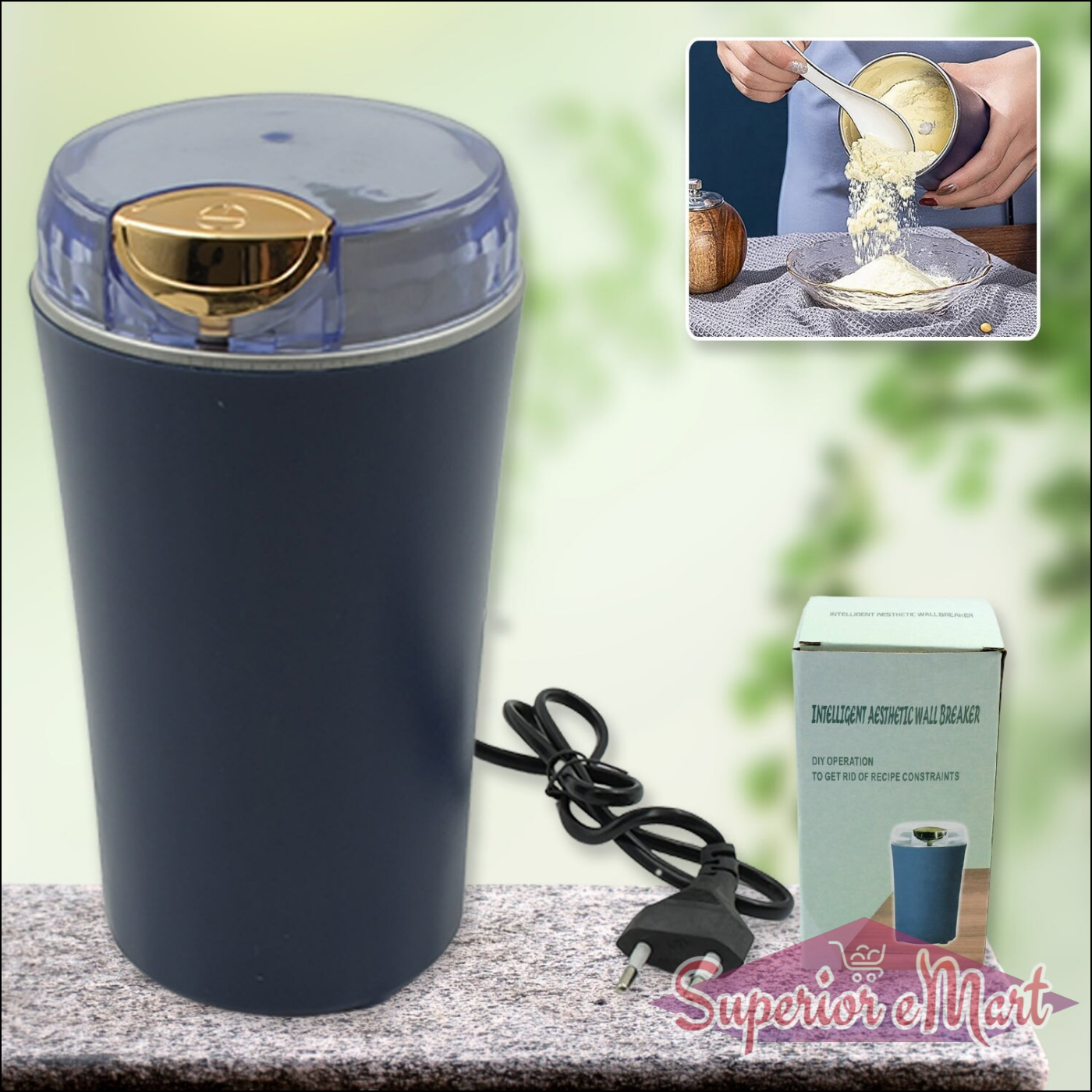 Mini Mixer Small Blander Power Full Mini Grinder Electric Coffee Bean Grinder Grinder Machine Portable Grinder For Home And Office. - Superior eMart