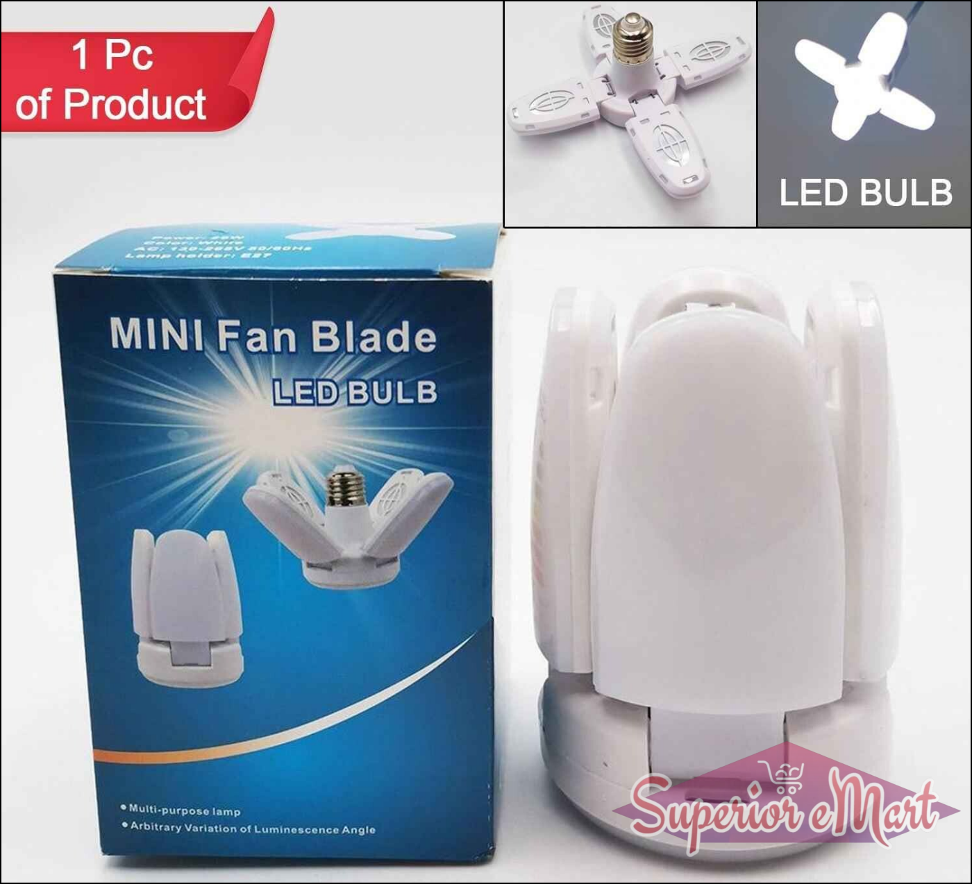 Mini Fan Blade LED Bulb - Superior eMart
