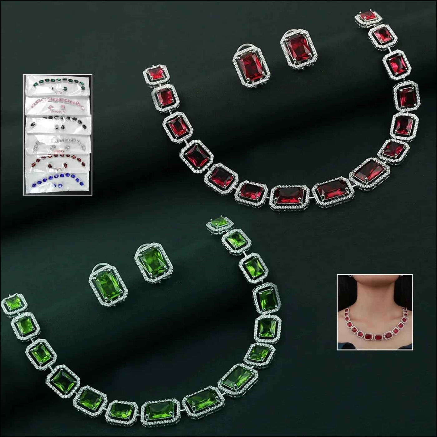 Mixed Color Jewelry Set with Earrings - Superior eMart