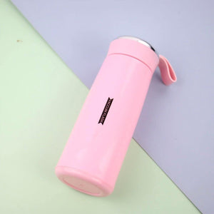 Superior eMart leak proof glass water bottle in pink with a sleek design for on-the-go hydration