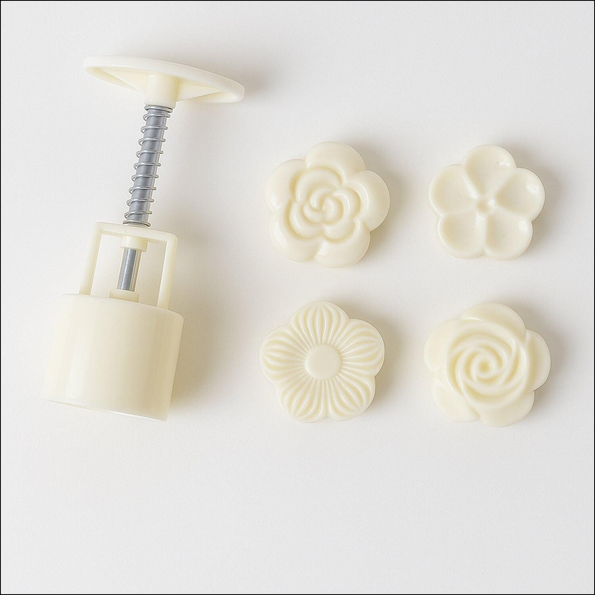 Mooncake Press Mold With 4 Stamps Set - Superior eMart