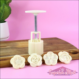 Mooncake Press Mold With 4 Stamps Set - Superior eMart