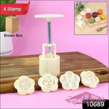 Mooncake Press Mold With 4 Stamps Set - Superior eMart