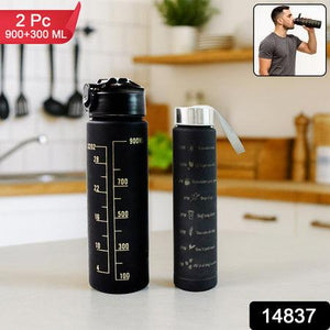 Superior eMart motivational water bottle set featuring two sizes for daily hydration and inspiration
