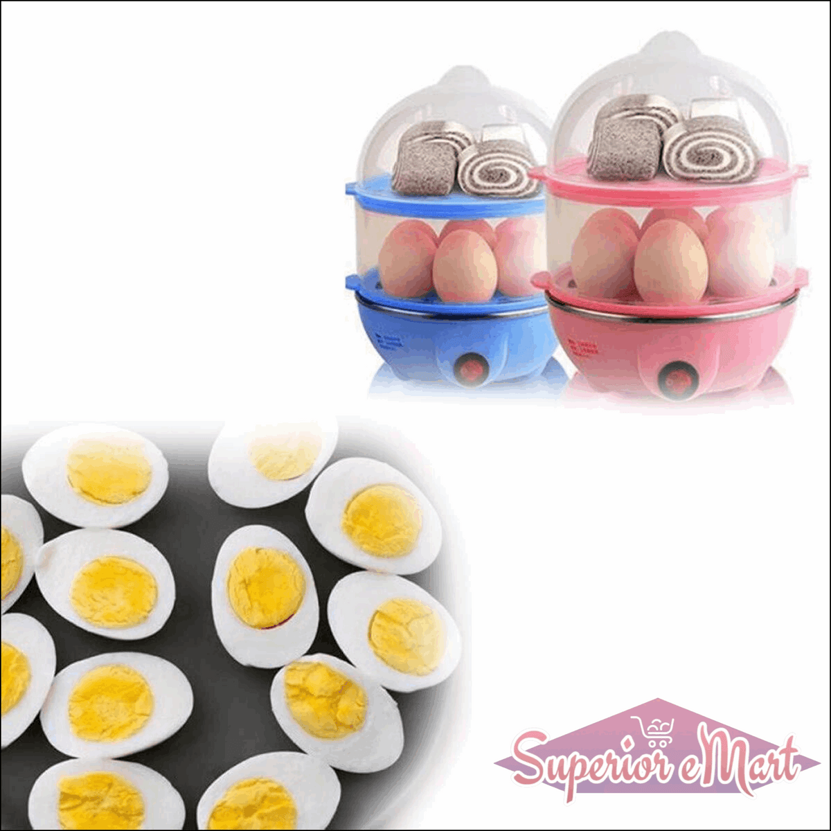 115 Multi-function 2 Layer 14 Egg Cooker Boilers  Steamer