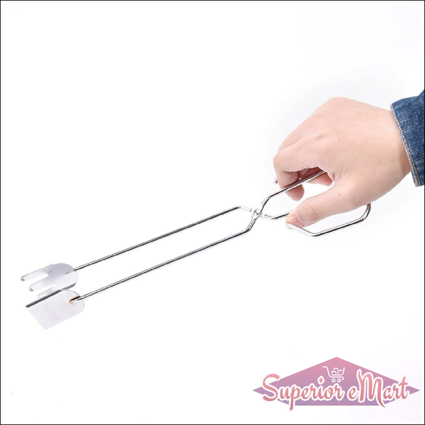 Multi functional BBQ tongs with a sturdy design for grilling and serving food easily