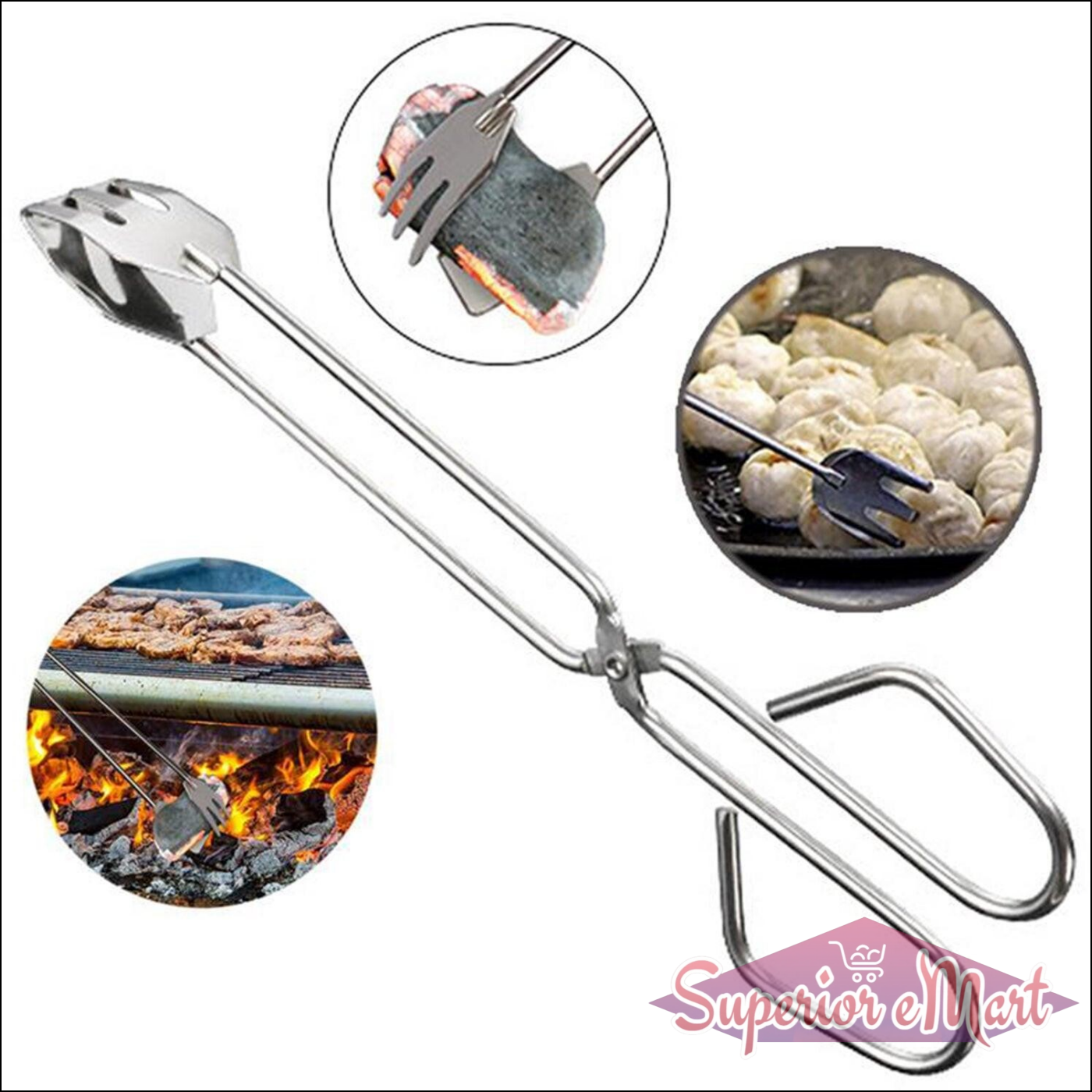 High-quality multi functional BBQ tongs for grilling, flipping, and serving food with ease