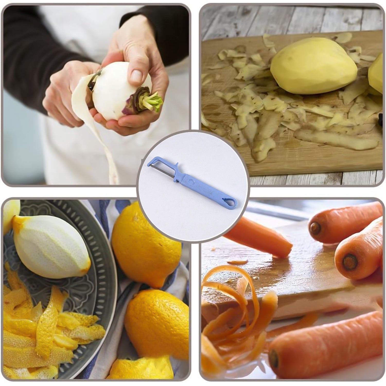 Superior eMart multi-functional slicer and peeler peeling various fruits and vegetables