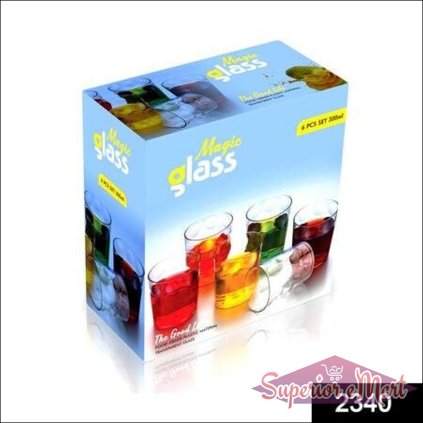 Superior eMart unbreakable drinking glasses set featuring six colorful glasses for home use