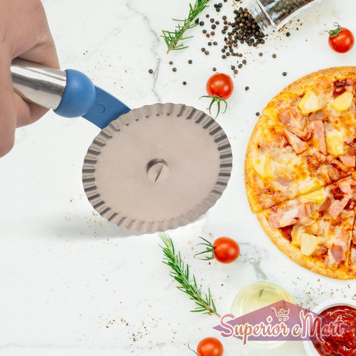 Multi Purpose Use Curly Pizza Cutter | Pastry Cutter | Sandwiches Cutter (1 Pc) - Superior eMart