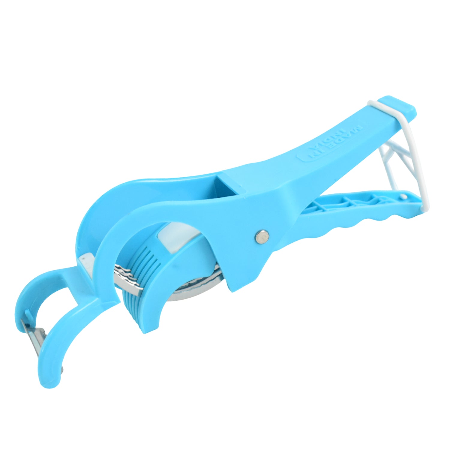 Superior eMart blue multi-purpose vegetable cutter with ergonomic handle and stainless steel blades