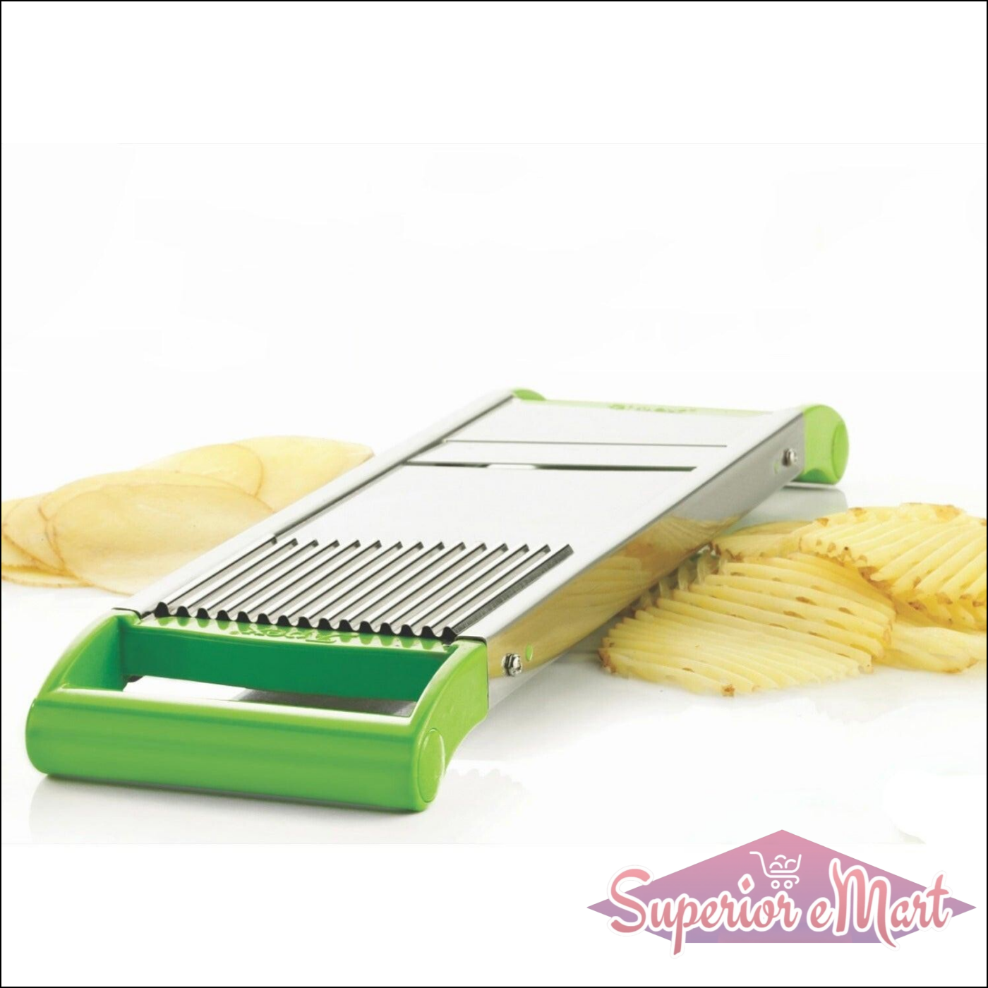 Multi-Purpose Vegetable Cutter with Green Handles - Superior eMart