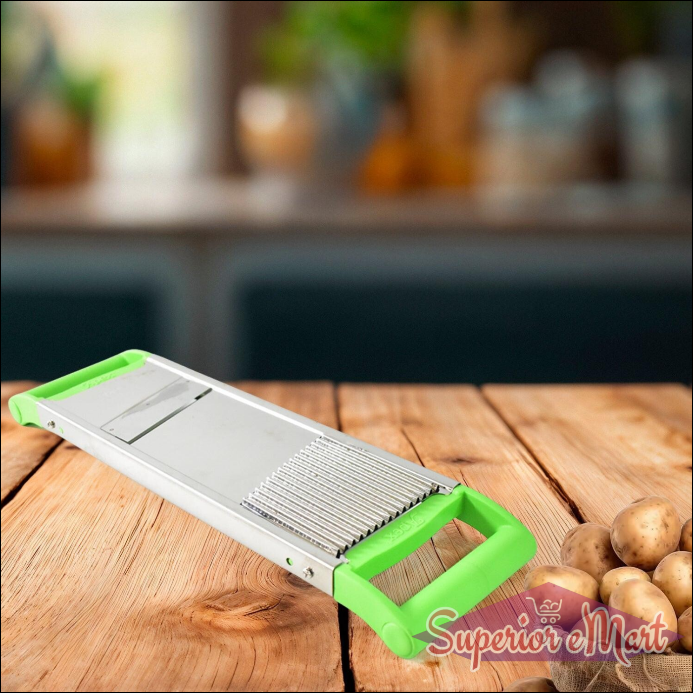 Multi-Purpose Vegetable Cutter with Green Handles - Superior eMart