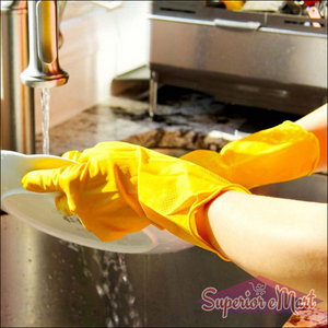 Multi-Purpose Yellow Gloves 2 Pair Set - Superior eMart
