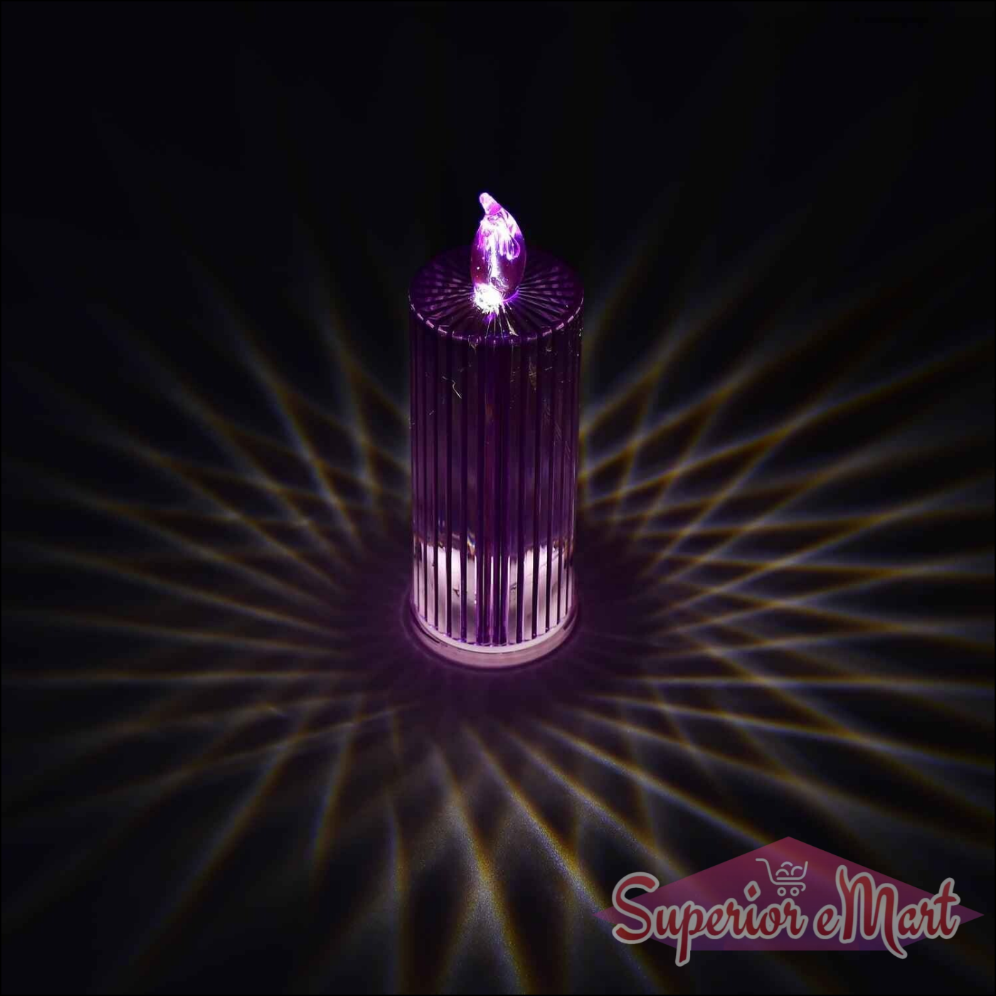 Multicolor Crystal Candle Lights - 1 Pc - Superior eMart