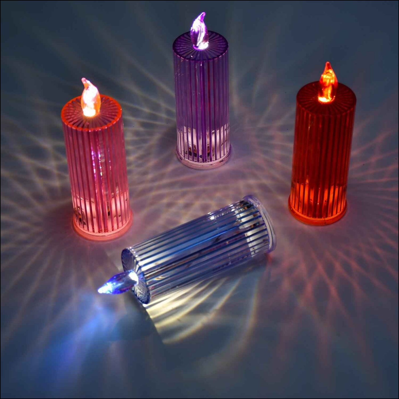 Multicolor Crystal Candle Lights - 1 Pc - Superior eMart