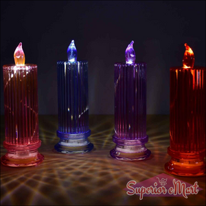 Multicolor Crystal Candle Lights - 1 Pc - Superior eMart