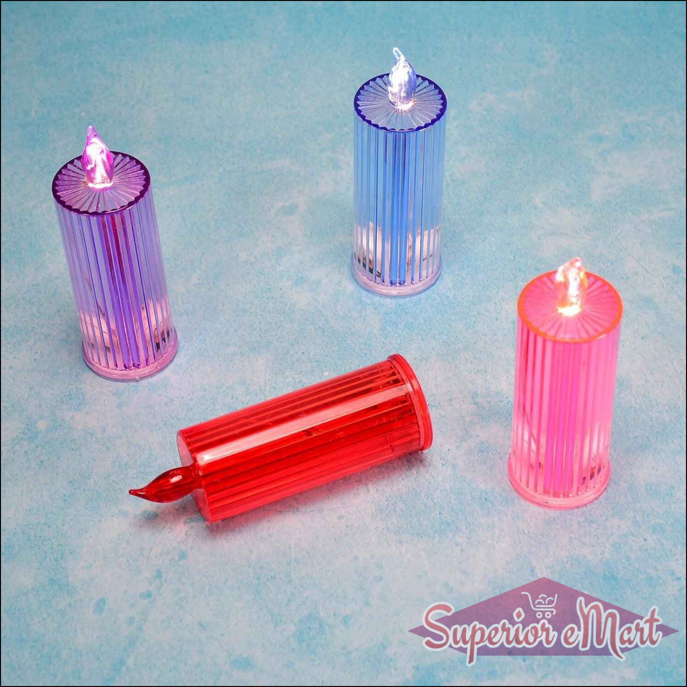 Multicolor Crystal Candle Lights - 1 Pc - Superior eMart