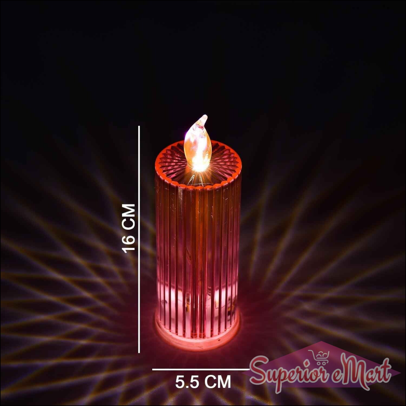 Multicolor Crystal Candle Lights - 1 Pc - Superior eMart