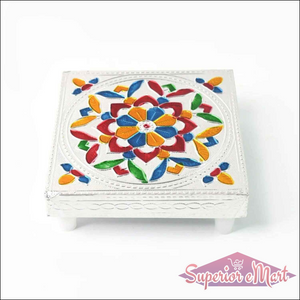 Multicolour Wooden Puja Bajot - Superior eMart