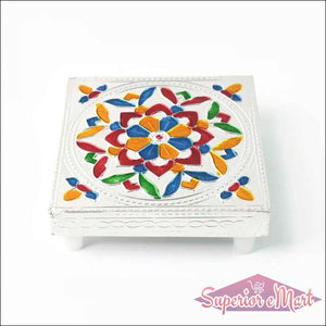 Multicolour Wooden Puja Bajot - Superior eMart