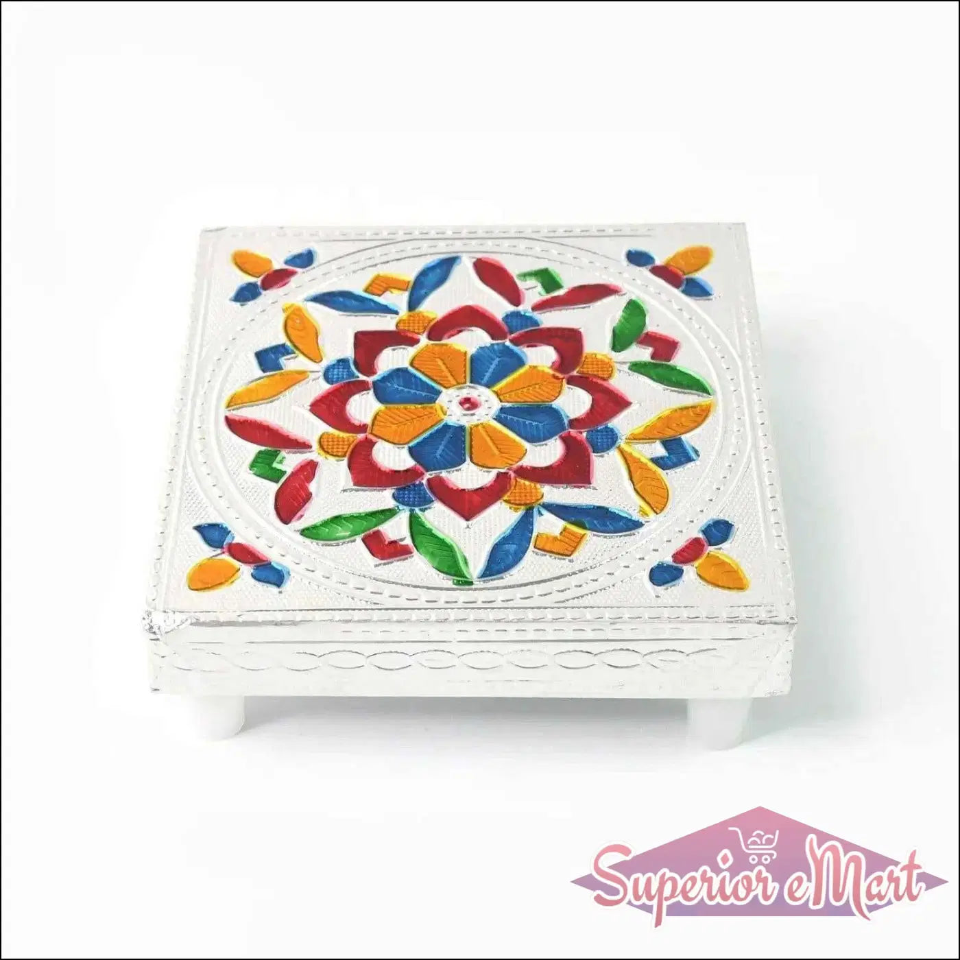 Multicolour Wooden Puja Bajot - Superior eMart